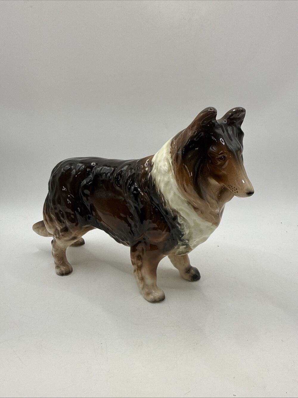 Ceramic Collie Figurine Made In Japan *